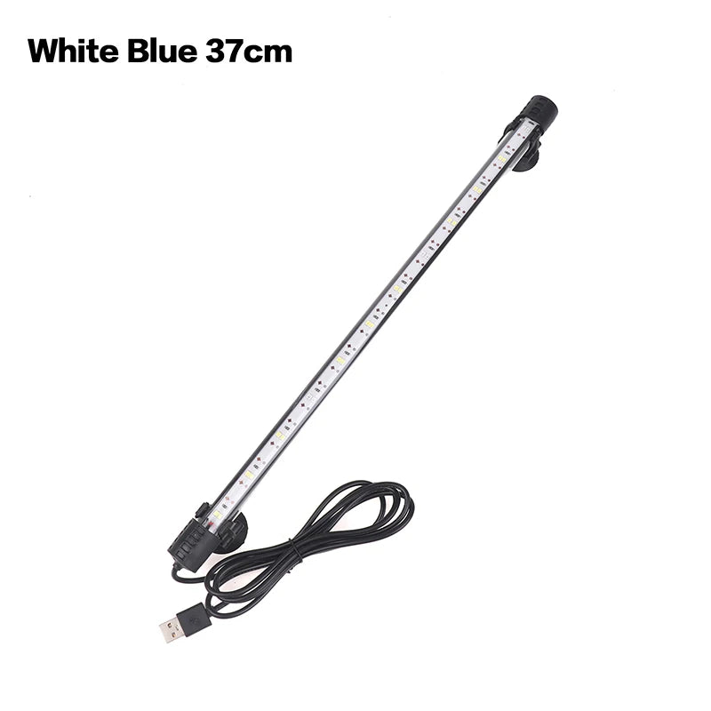 Fish Tank Light Underwater Lighting Submersible Lamp Plant Grow Lamp 110V 17-47CM USB Plug Aquarium Light LED Waterproof