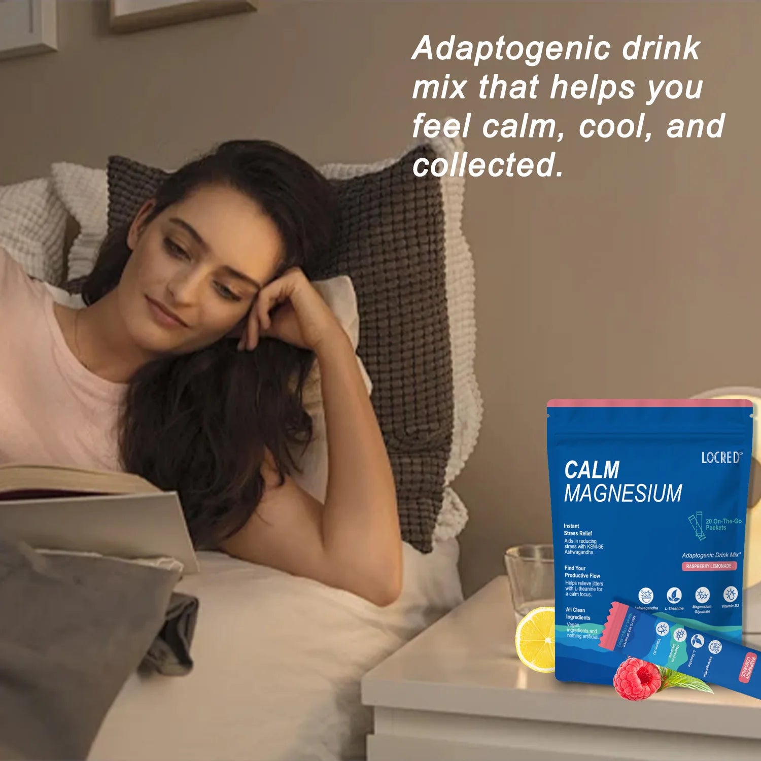 Powdered Drink Mix Electrolyte Vitamin Supplement for Relaxation - Soothe Mind Relieve Anxiety Promote Muscle Recovery