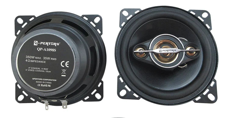 A Pair of 4" Coaxial Speaker 4-Way 350W Max Music Power Subwoofer Nominal Power 35W Impedance 4 Ohms for Audio Systems