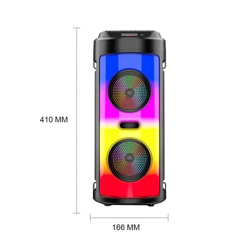 30W Wireless Column Big Power Stereo Portable Bluetooth Speaker Subwoofer Bass Party Speakers with Microphone Family Karaoke USB