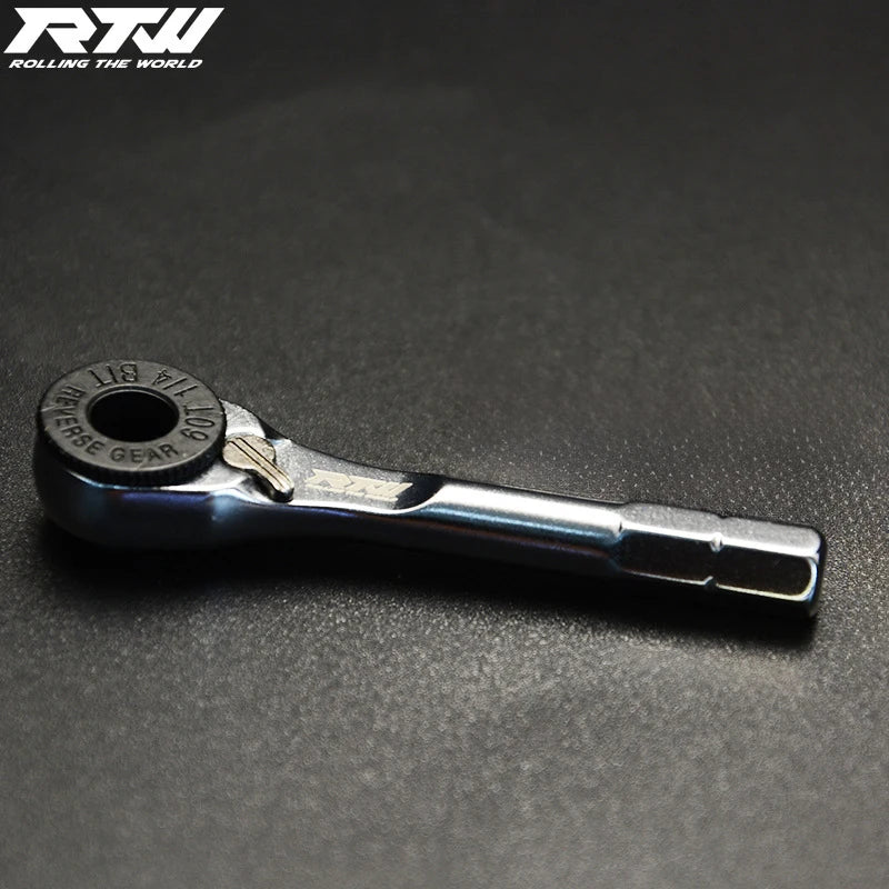 1/4 Inch 6.35mm Ratchet Wrench Quick Release Hex Socket Torque Screwdriver EDC Compact Hand Tool Kit for Car Repair