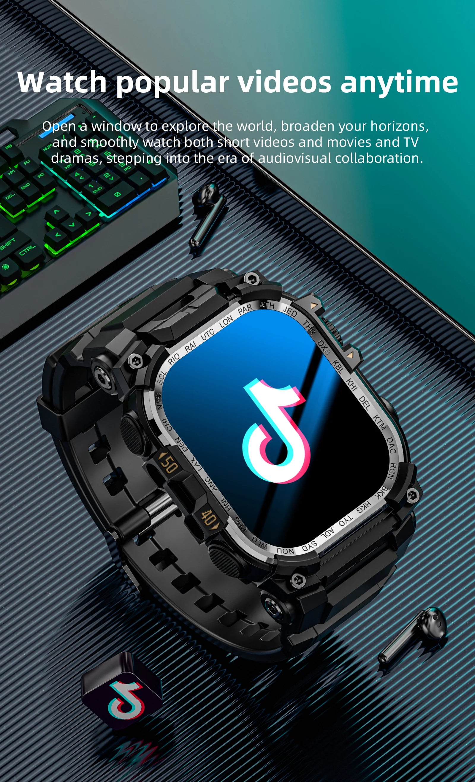 APPLLP 7 MAX 5G LTE Smartwatch 2.06inch Amoled Larger Screen Android 10.0 Smart Watch With 8MP Rotary Camera Sim Card Slot WIFI