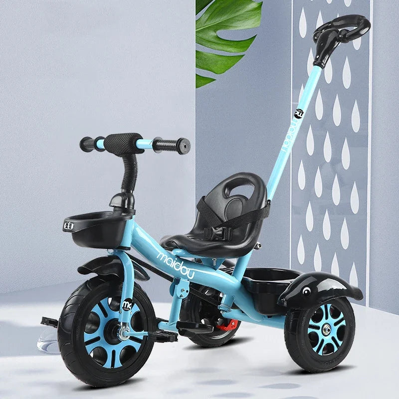 Multifunctional Three Wheeled Baby Balance Bike Lightweight Children Bicycle Hand Push Stroller for Baby Outdoor Riding Use