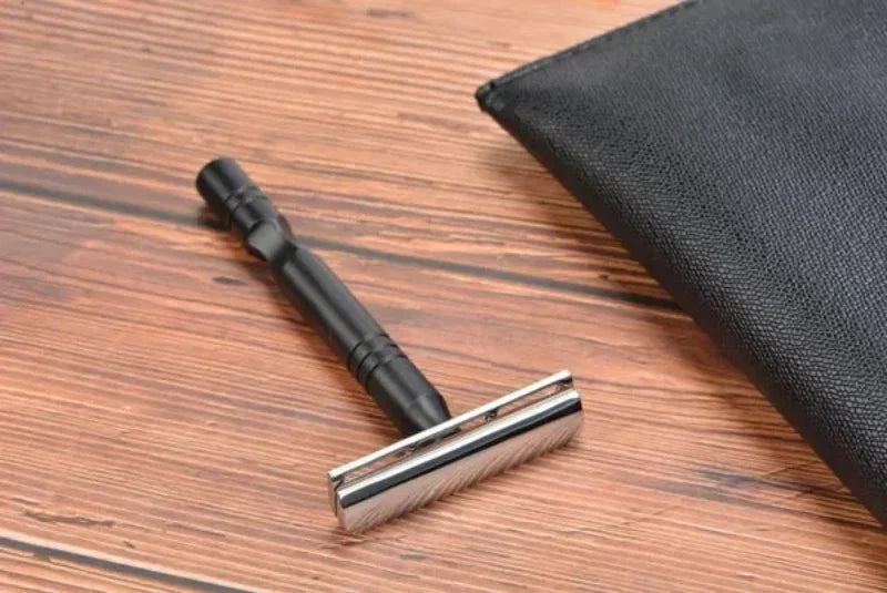 2026 YAQI Chrome And Black Color Aluminum Handle Light Weight AC Blade Excalibur Single-edged Mens Shaving Safety Razor