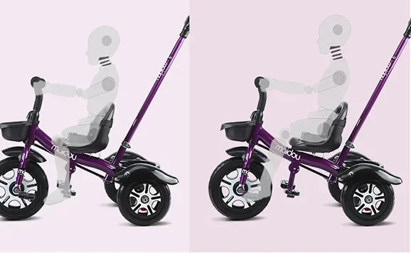 Multifunctional Three Wheeled Baby Balance Bike Lightweight Children Bicycle Hand Push Stroller for Baby Outdoor Riding Use