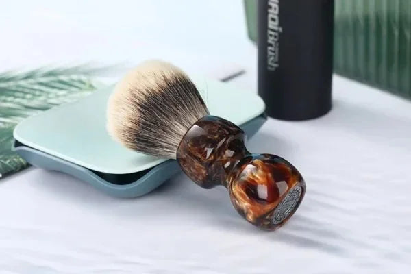 YAQI Caramel 26MM Two Band Badger Hair Men Wet Shaving Brush Shaving Brush For Men Shaving Foam Brush