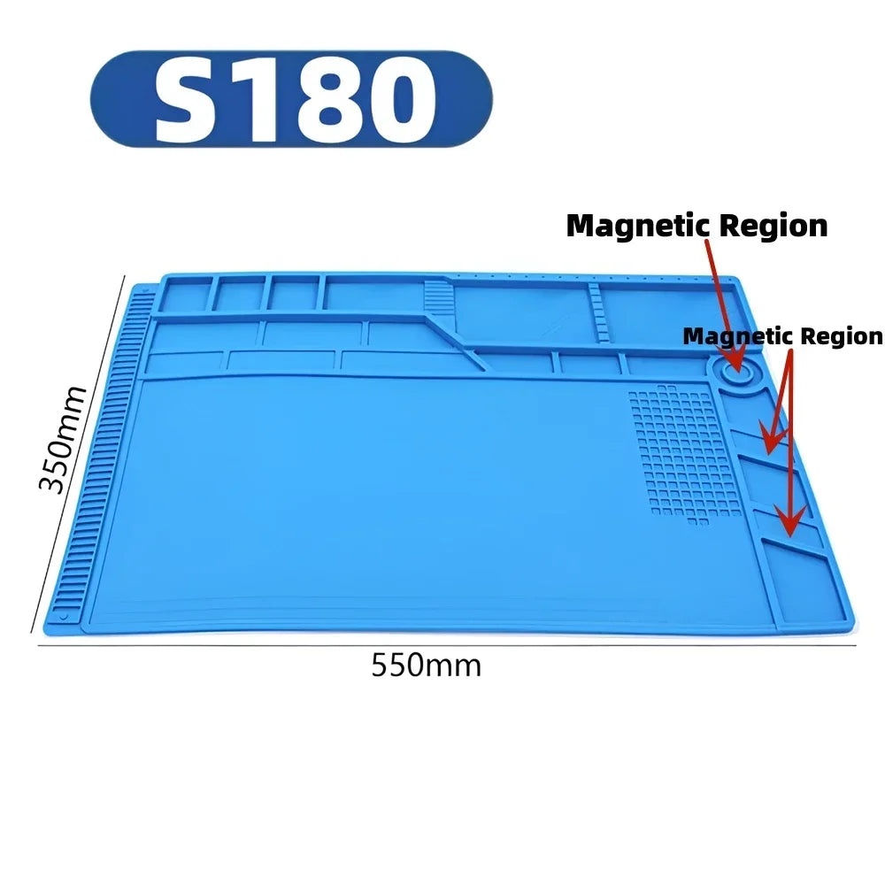 Durable ESD Silicon Soldering Mat Heat-Resistant Work Pad for Hot Air Gun Soldering Iron Station Repair Thermal Insulation Pad