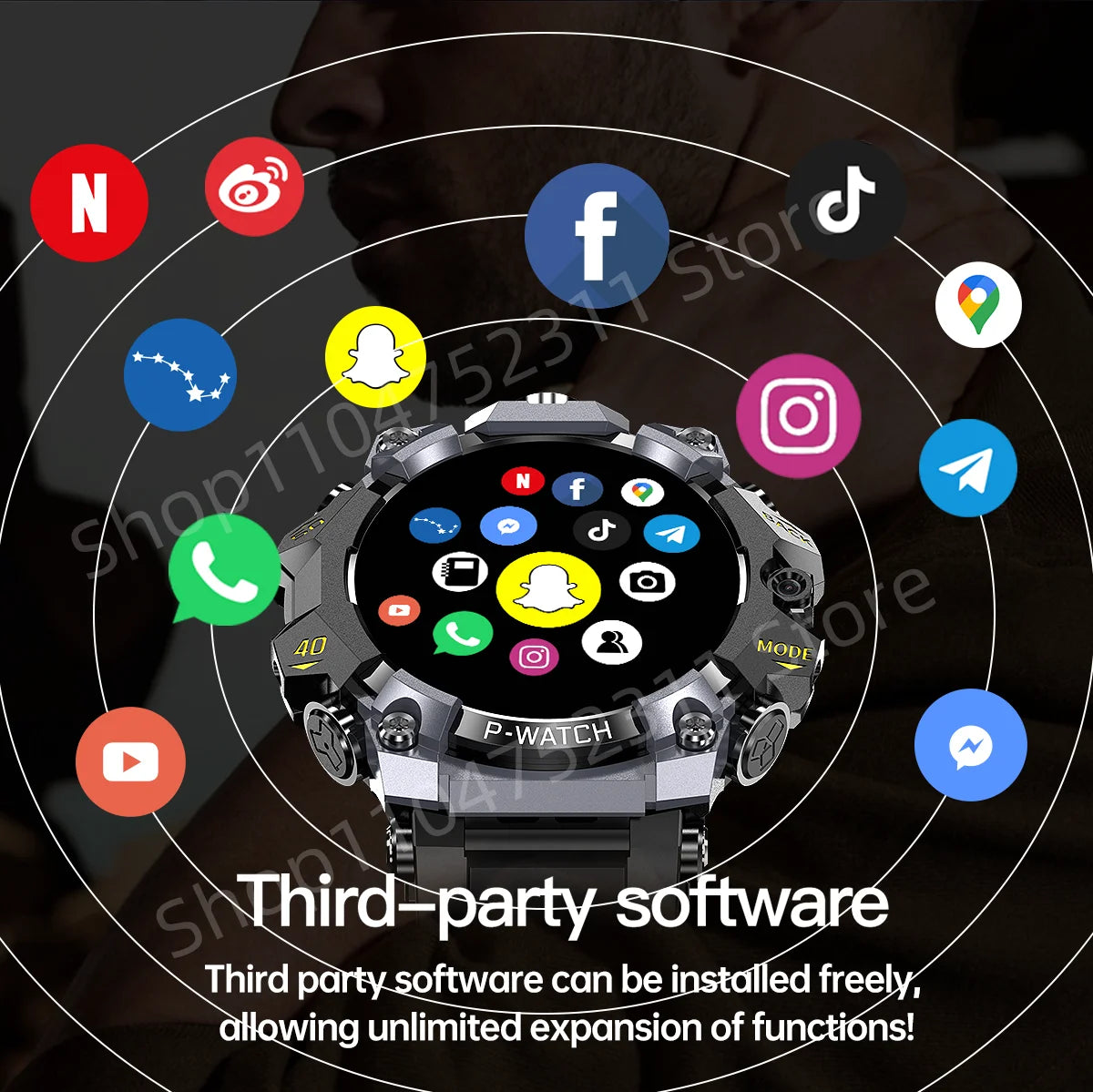 Q668 5g Full Netcom Smartwatch 1.508 inch Amoled HD Screen inset 4g/5g Sim Card GPS WIFI IP68 Waterproof Swimming Smart Watch