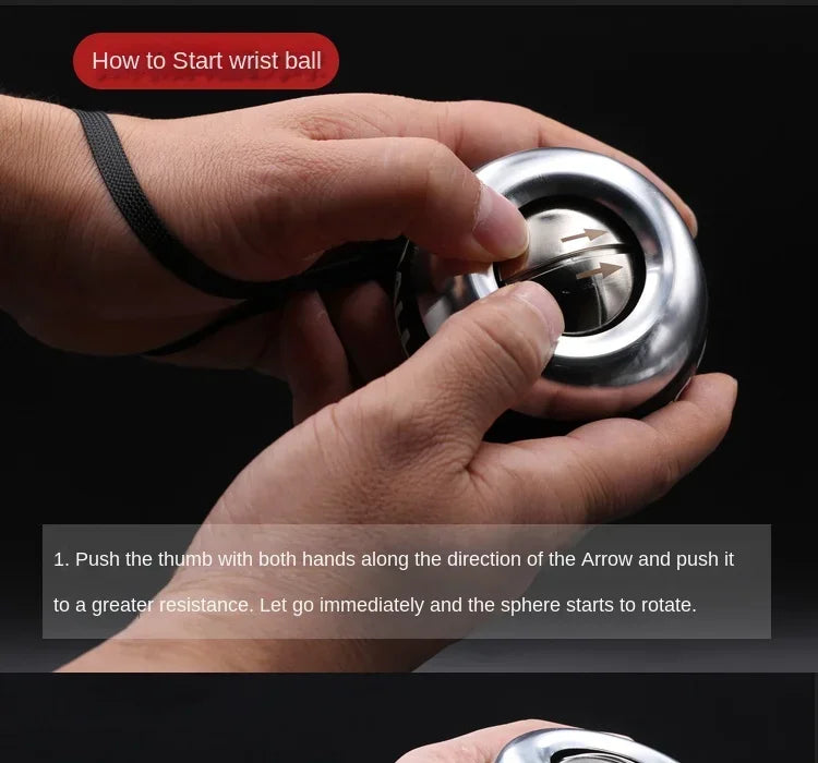 All metal  wrist gyro forearm strength led gyro ball arm muscle fitness training equipment Intensify Professional training