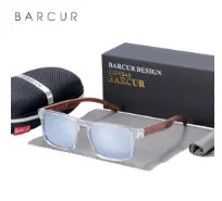BARCUR Men's Sunglasses for Men Brand Designer Natural Walnut Wood Sun Glasses Women Polarized Eyewear UV400 Eyewear Oculos