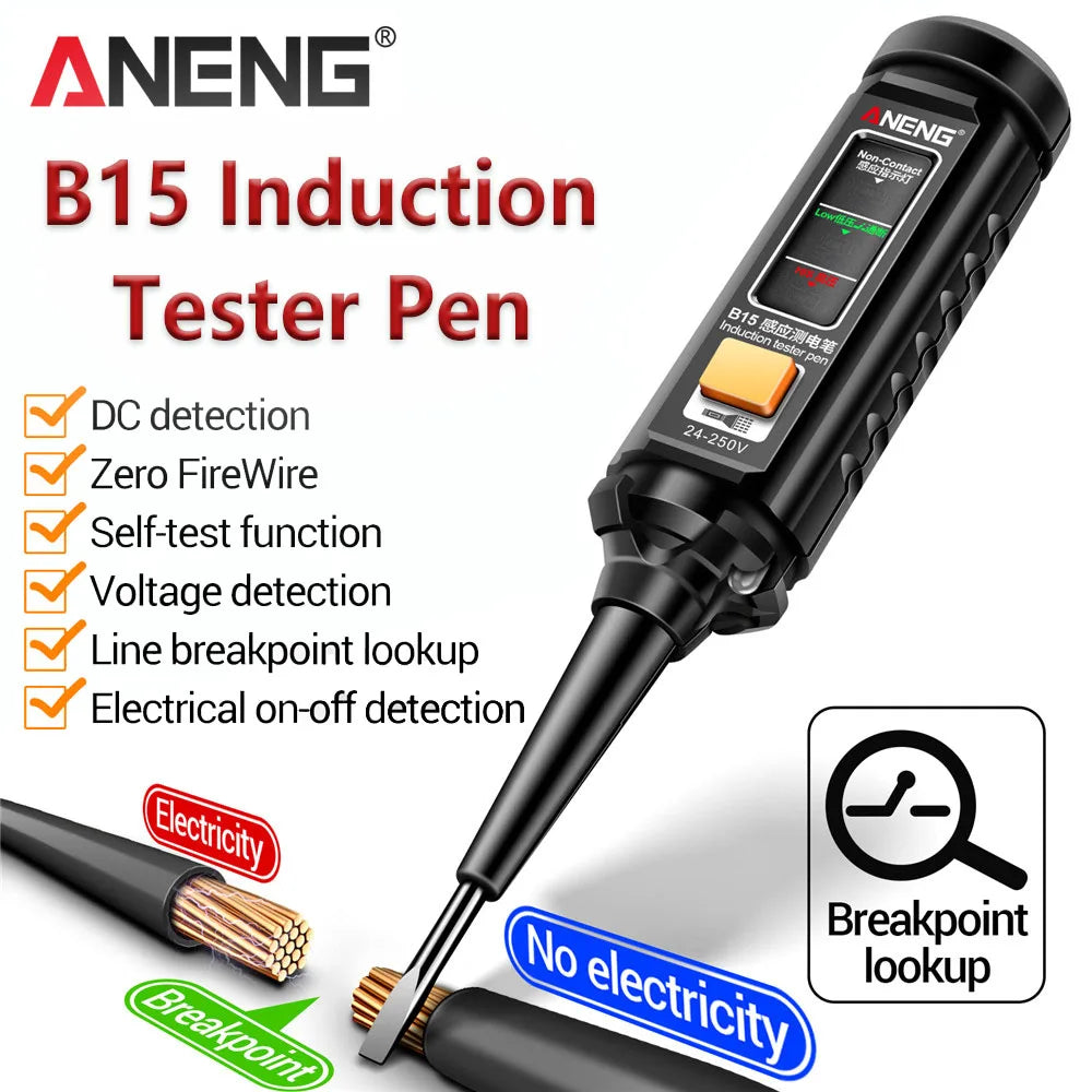 ANENG ST184 Digital Multimeter Clamp Meter True RMS Voltage Current Ohm Test+B15 Induction Tester Pen Electrician Detection Tool