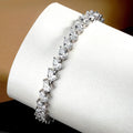 Certified 0.5carat Pear Cut Moissanite Diamond Tennis Bracelets for Women 925 Sterling Silver Waterdrop Shape Wrist Chain