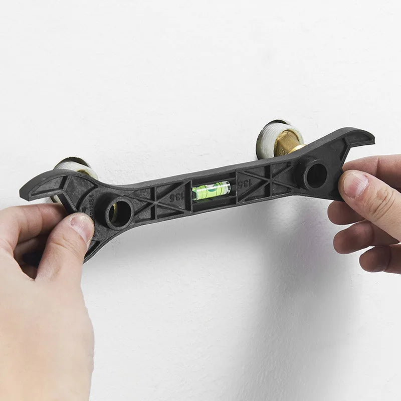 Multifunctional Dual Headed Wrench With Level Manual Tap Spanner Repair Plumbing Tools For Household Faucet Pipe And Toilet
