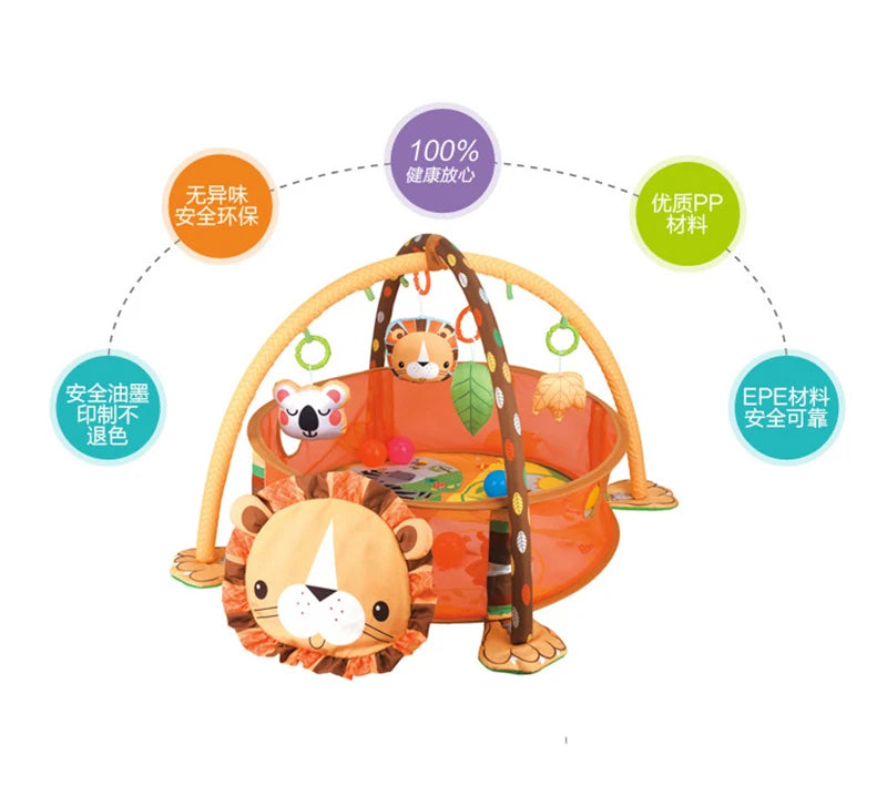 Baby Fitness Frame Crawling Blanket Multifunctional Fence Crawling Mat With Cloth Book Infant Rug Enlightenment Toys Game Mat