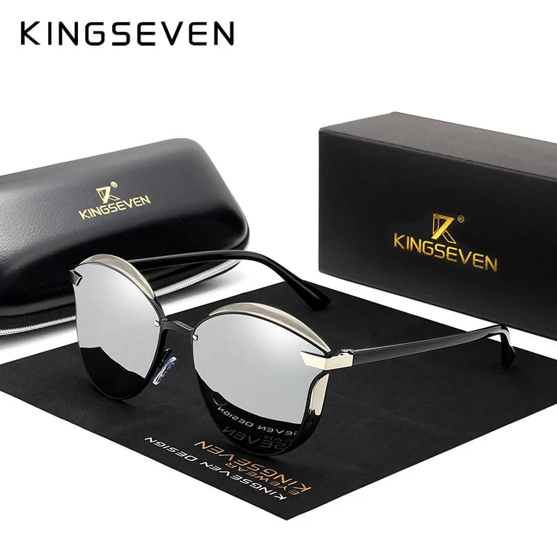 KINGSEVEN Cat Eye Polarized Sunglasses Women Luxury Ladies Fashion High Quality Driving Glasses Antu-UV400 Protection Eyewear