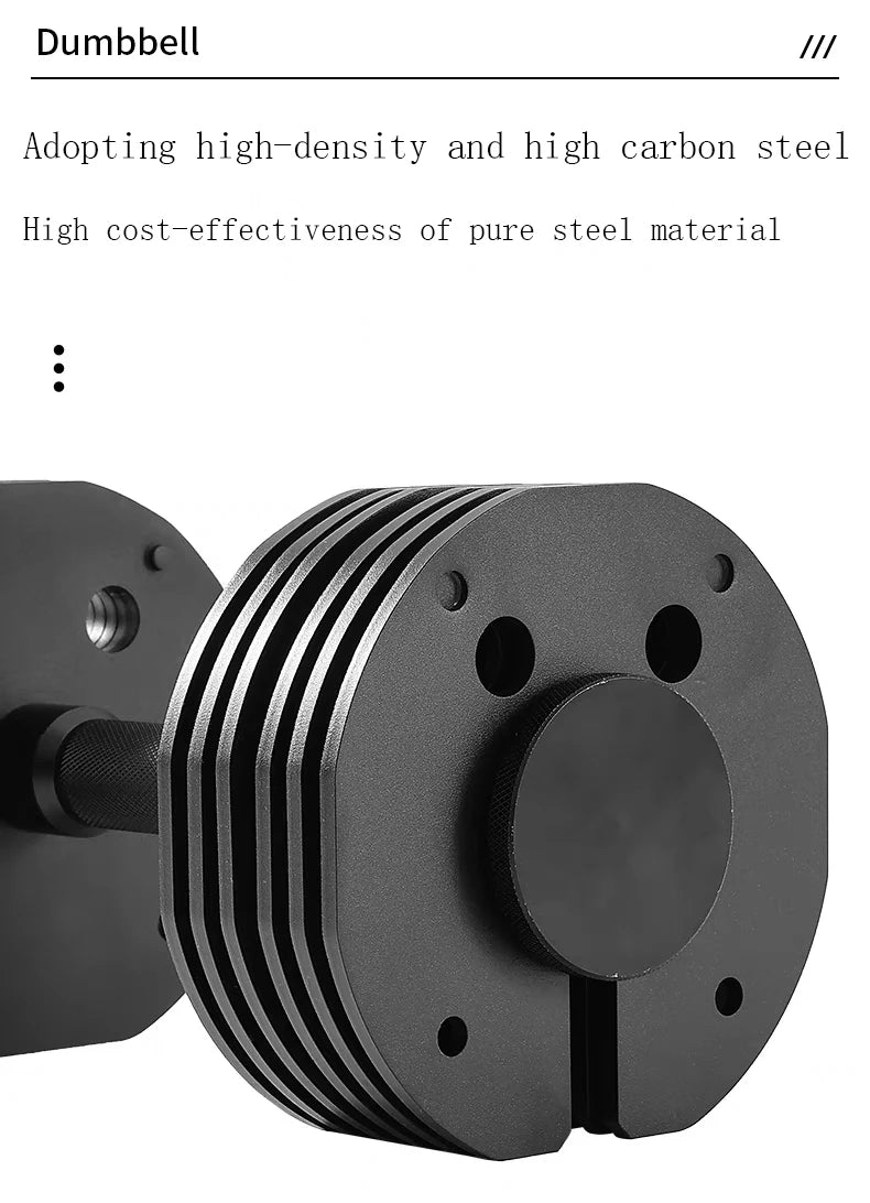 Quick Disassembly Plug-in Adjustable Dumbbells Multifunctional Men's Fitness Arm Muscle 1kg Incremental Steel Dumbbell