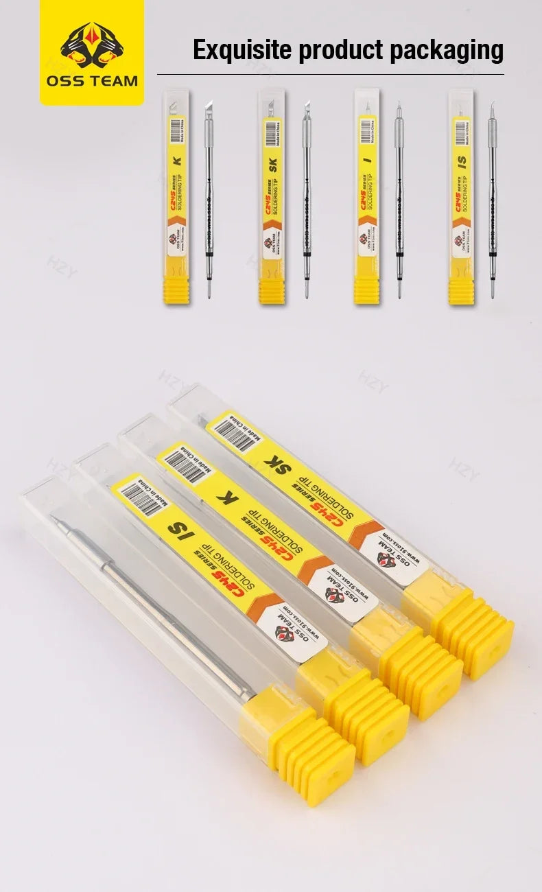 OSS C115 C210 T245 Tips Universal C245 C210 C115 Soldering Iron Tip Compatible SUGUN Maant GVM OSS Soldering Station Handle