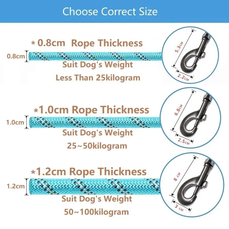 Strong Dog Leash Pet Leashes Reflective Leash For Big Small Medium Dog Leash Drag Pull Tow Golden Retriever