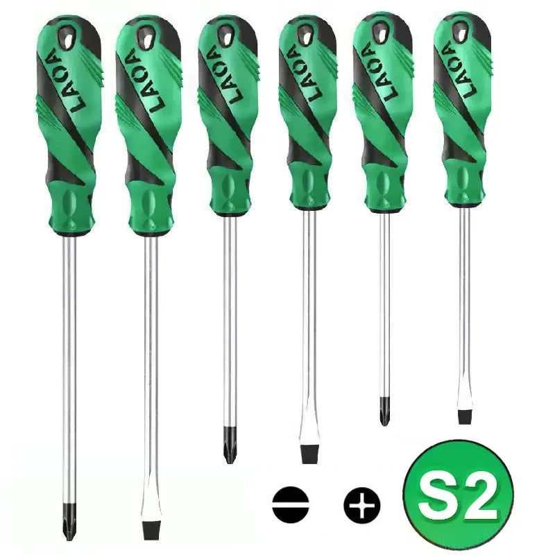 LAOA2pcsS2 alloy steel screwdriver household screwdriver phillips screwdriver screwdriver repair with magnetic