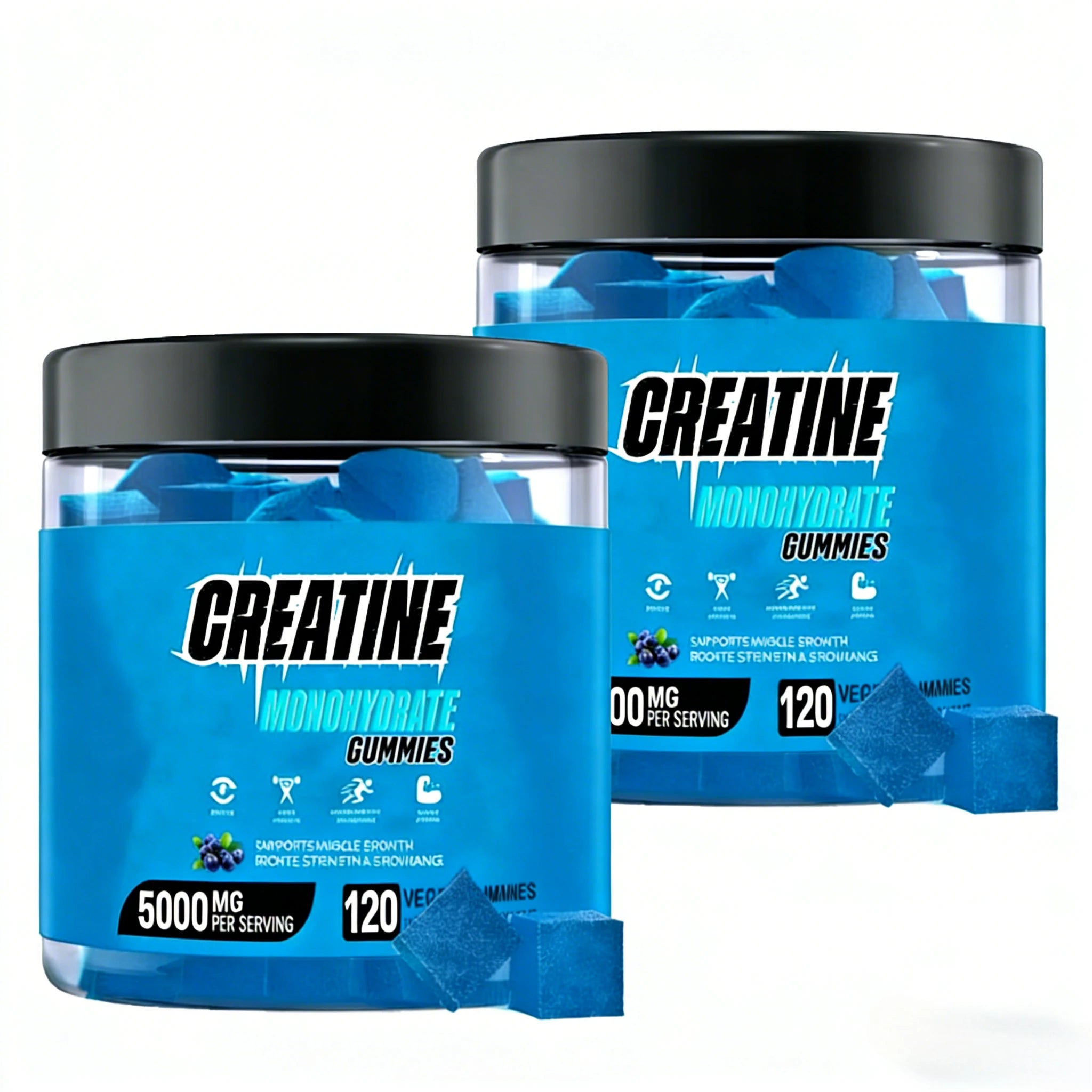 Creatine Monohydrate Gummies for Men & Women-5g of Creatine Monohydrate Per Serving- Help Increase Strength and Build Muscle