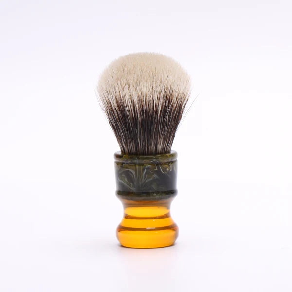 YAQI Retro 22MM Sagrada Familia Two Band Badger Hair Resin Handle Men Wet Shaving Brush High Quality Mature Male Shaving Brush