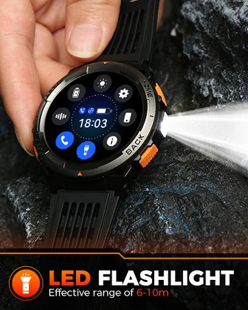 EIGIIS Smart Watch KE5 2024 3ATM Waterproof Original Design Sports Watch With Compass And Altitude Barometer LED Flashlight Call