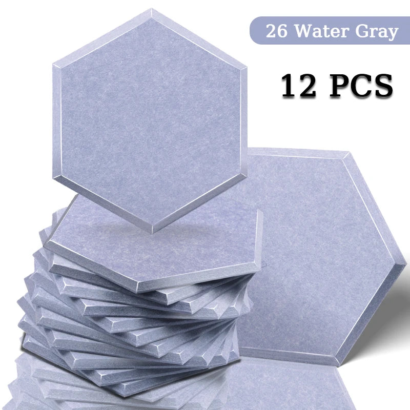 TOUO Acoustic Panel High Density Sound Absorbing Material 12 Pc Soundproofing Panels Studio Acoustic Treatment Sound Isolation
