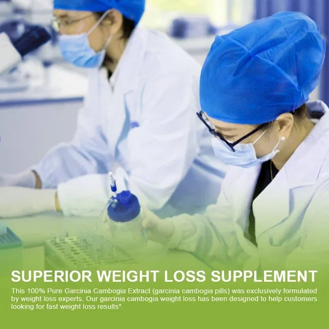 Garcinia Cambogia Extract 2 Month Supply - Helps Suppress Appetite, Suitable For Vegetarians - 120 Capsules