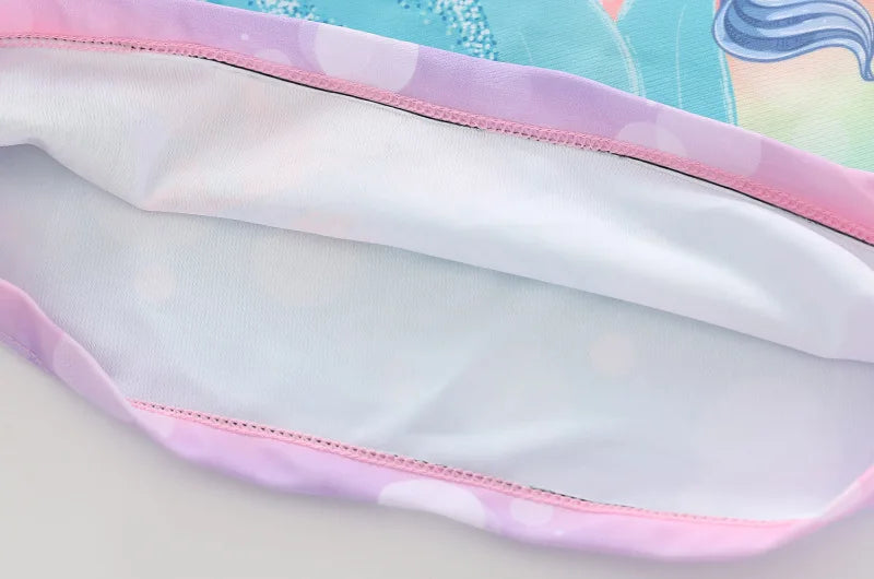 Swimsuit for Children Long Sleeve Rash Guard Swim Skirt and Surf Pant Set Sunscreen UV Protection Beach Kids Bath Clothes Girl