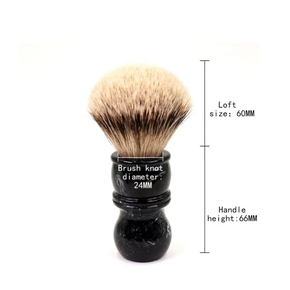 Yaqi 24MM Mens Shaving Brush Silvertip Badger Hair Facial Beard Cleaning Appliance Shave Tool