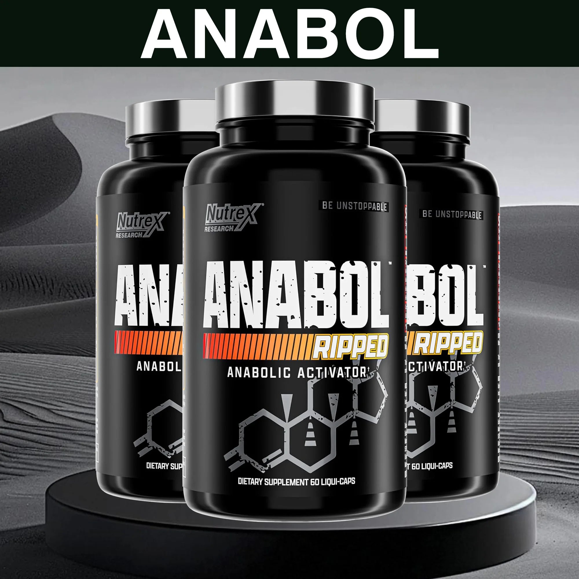60pcs Anabol Ripped Anabolic Muscle Builder for Men, 2-in-1 Muscle Builder and Shredding Supplement