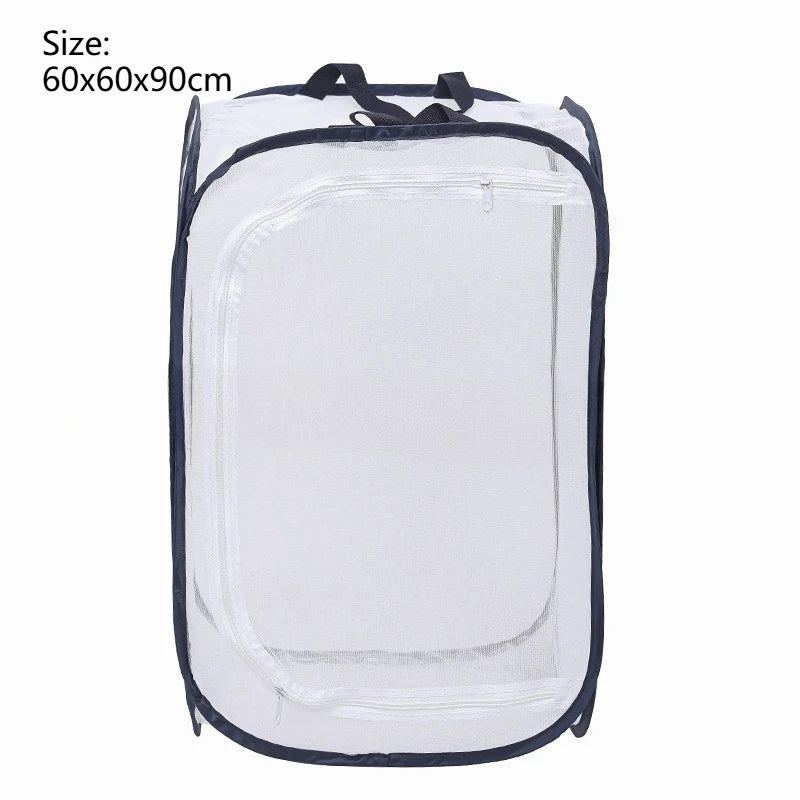 Portable folding insect breeding cage butterfly breeding hatching breathable transparent mesh box observation box insect house