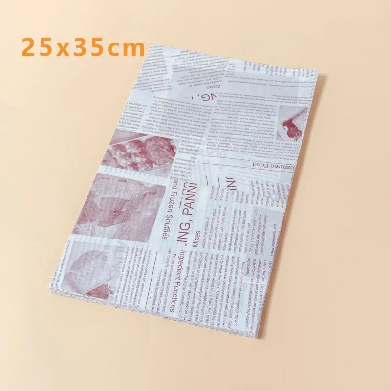 100/1000 Pcs Oil-Proof Paper for Wrapping Burger Bread Fried Food Sandwich Packaging Fryer Air Baking Paper Plate  Accessories