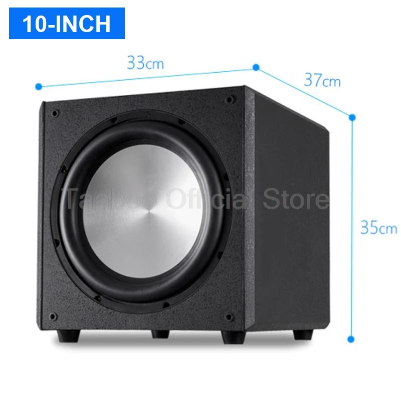 Super Subwoofer High Power 10/12 Inch Speaker Active HiFi Wooden Subwoofer High Fidelity Home Theater Audio Amplifier Speaker