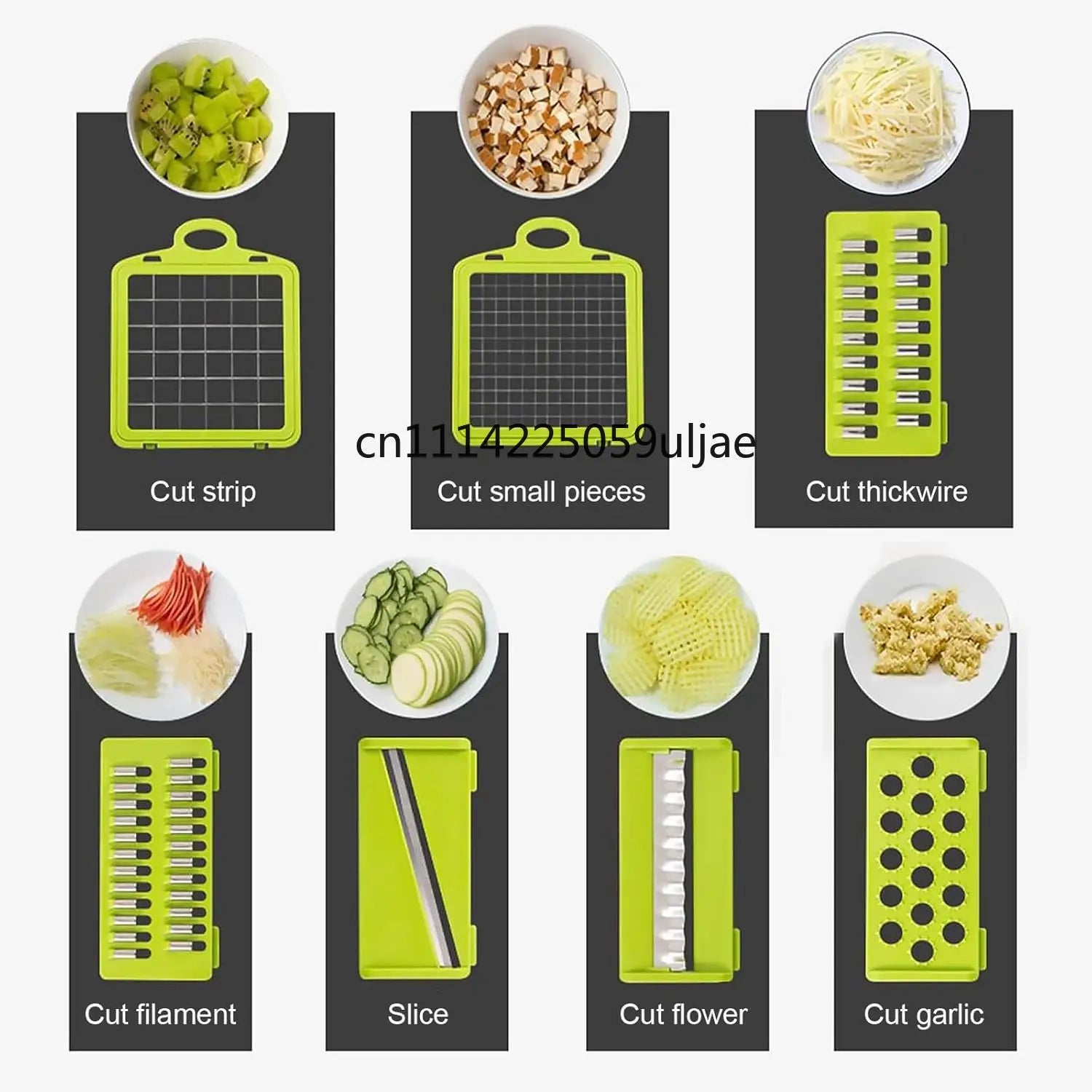 16-in-1 Professional Kitchen Slicer with Cleaver Blade, Multi-Function Food Chopper for Potatoes, Tomatoes, and Vegetables