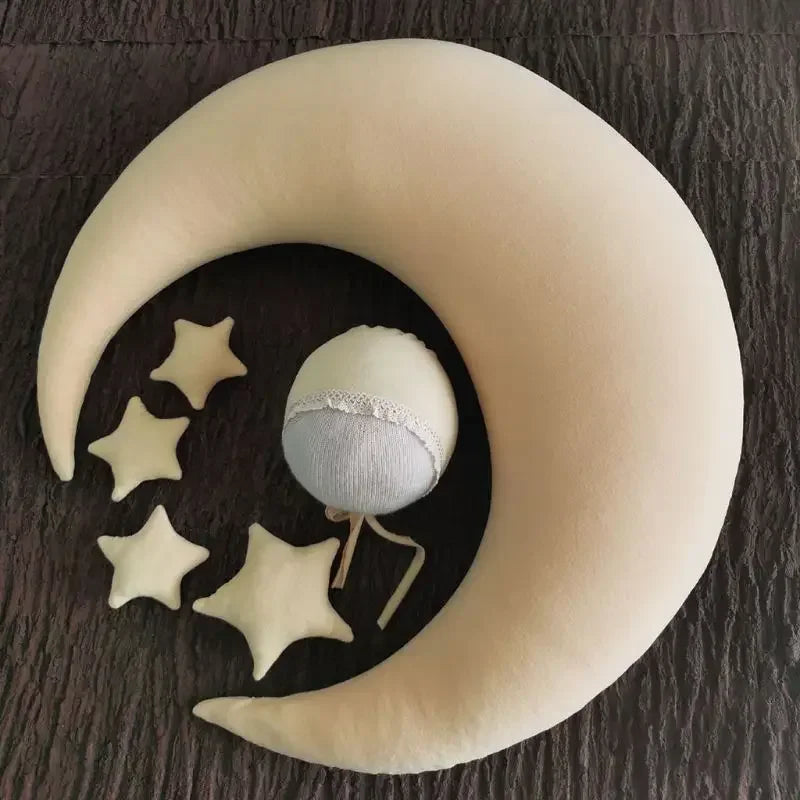 Baby Photography Props Newborn Posing Pillow Cute Baby Hat Colorful Beans Moon Stars Photo Shooting Set For Infant Newborn Gift