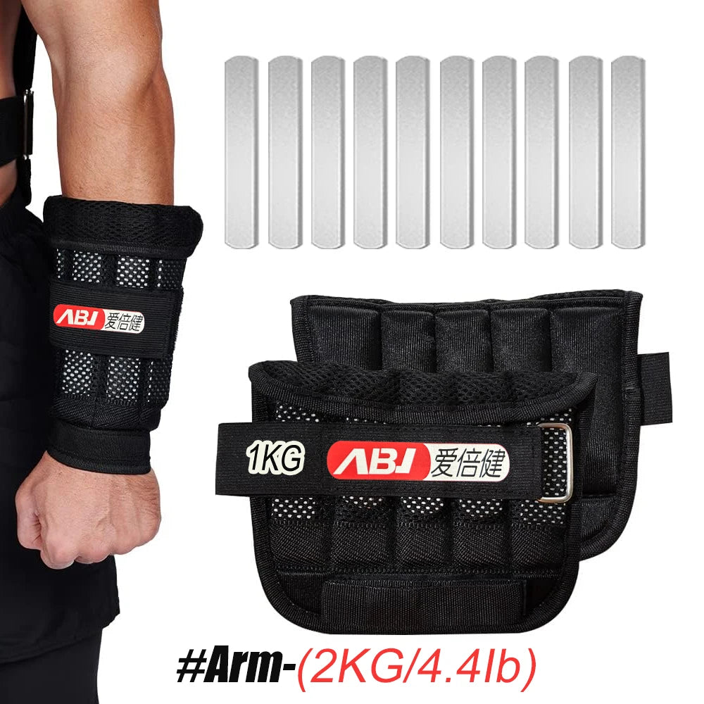 1Pair Adjustable Wrist Ankle Weights, Removable Arm & Leg Weight for Men & Women, Fitness, Strength Training, Running, Walking