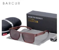 BARCUR Men's Sunglasses for Men Brand Designer Natural Walnut Wood Sun Glasses Women Polarized Eyewear UV400 Eyewear Oculos