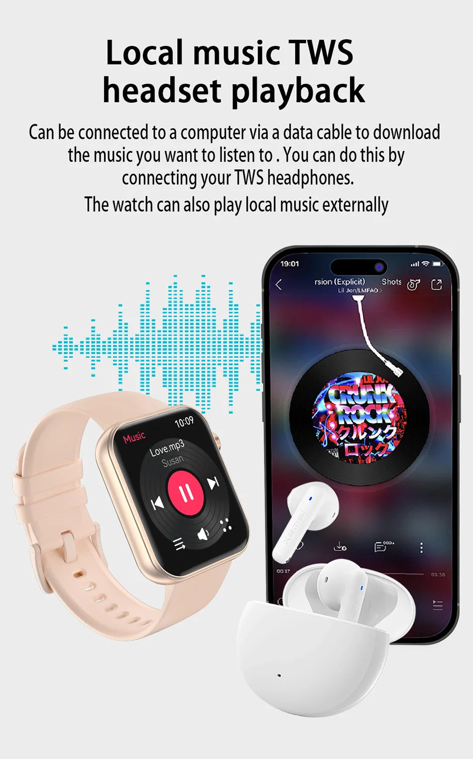 2025 New Smart Watch Women Men HD Camera Record Video Heart Rate 512MB Memory Music Sport Waterproof Bluetooth Call Smartwatch