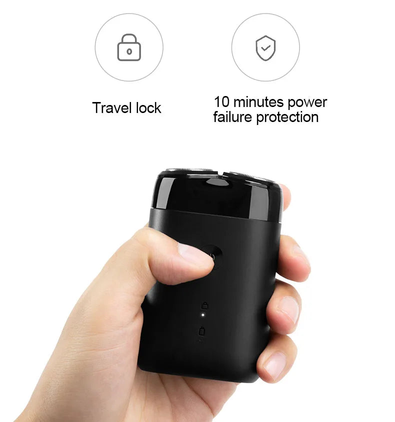 Xiaomi Mi S100 Electric Shaver IPX7 Waterproof 7200RPM Dual Floating Head Wet/Dry Shaving Type-C Fast Charge 90min USB Razor