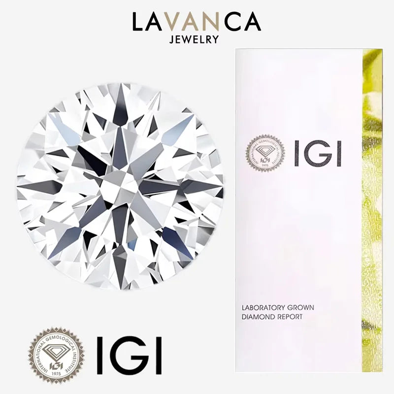 GIA IGI Certified 0.3-5.0ct Round Lab Grown Diamonds CVD HPHT Loose Lab Diamonds DEF VVS/VS Lab Created Diamond For Jewelry Made
