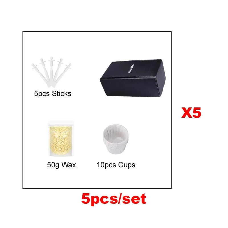 1/3Set 50g Nose Ear Hair Removal Wax Kit Painless & Easy Mens and Women Nasal Waxing Lightweight Portable Hair Removel Tools