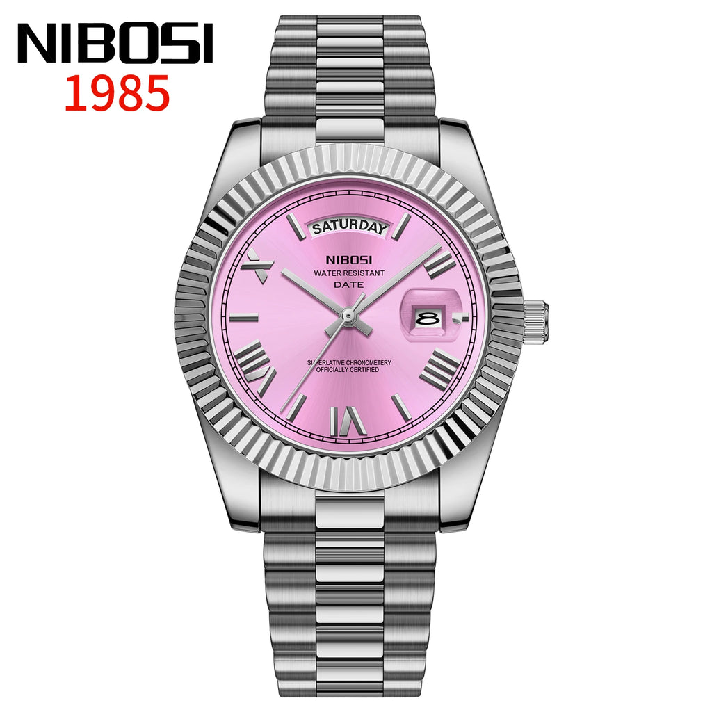 NIBOSI Top Brand Luxury Men Watches Fashion Wristwatch Day Date Miyota Quartz Watch Men Waterproof Steel Male Clock Reloj Hombre