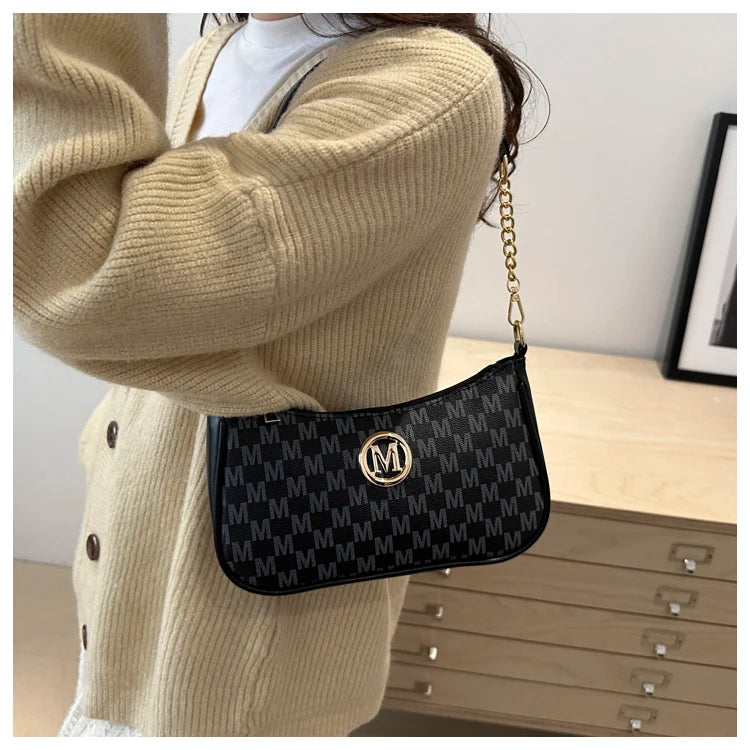 Vintage Floral Print Underarm Bag Women's Crossbody Shoulder Bag Casual Versatile Small Bag Popular Female Fashion Design