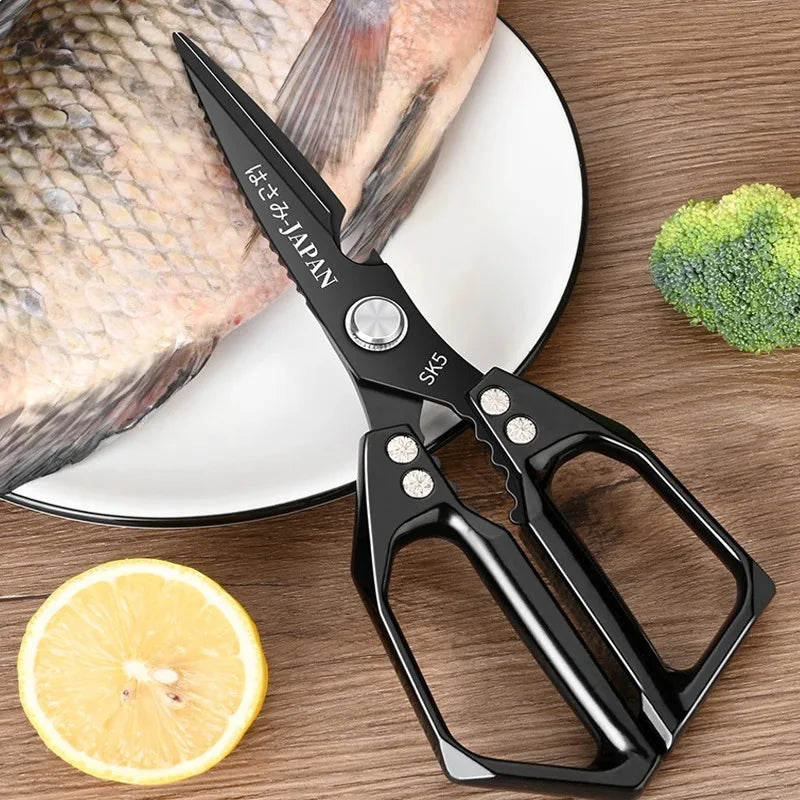 WXCOO Japanese Household Chicken Bone Scissor SK5 Stainless Steel Multi-Purpose Shears Specialized Heavy-Duty Kitchen Scissors