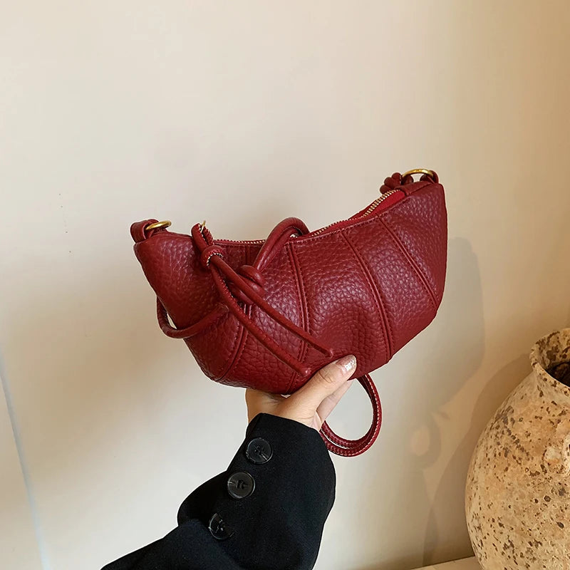 Casual Dumpling Shaped Large Capacity Shoulder Bag for Women 2026 New Style Soft Handle Single Strap Crossbody Luxury Bag