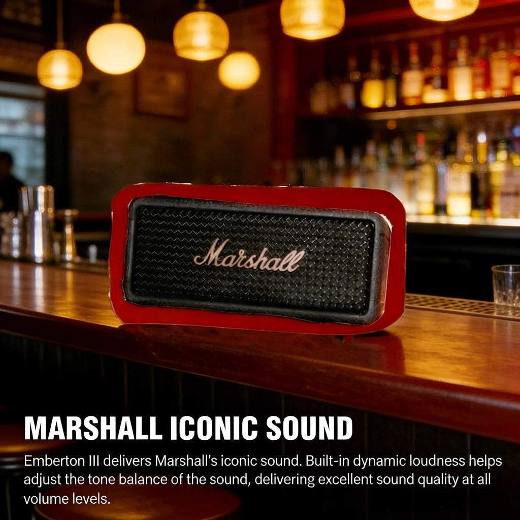 Marshall Emberton III Bluetooth Speaker Portable IPX7 Waterproof Wireless Stereo Bass Mini Speaker Outdoor Home Party Travel
