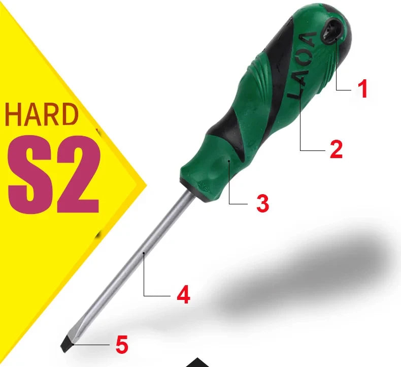 LAOA2pcsS2 alloy steel screwdriver household screwdriver phillips screwdriver screwdriver repair with magnetic