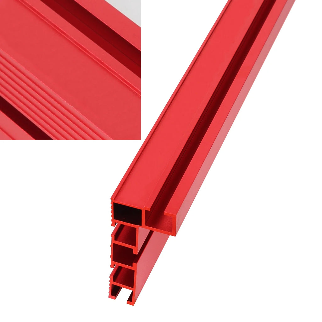 40CM 75 Type Red Aluminum Profile Router Fence Multi T-Track Table Saw Fence Woodworking T-Slot Miter Track Fence Stopper