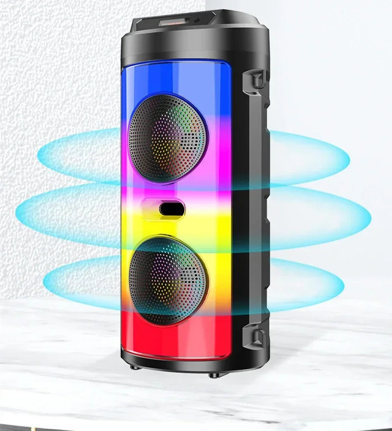 30W Wireless Column Big Power Stereo Portable Bluetooth Speaker Subwoofer Bass Party Speakers with Microphone Family Karaoke USB